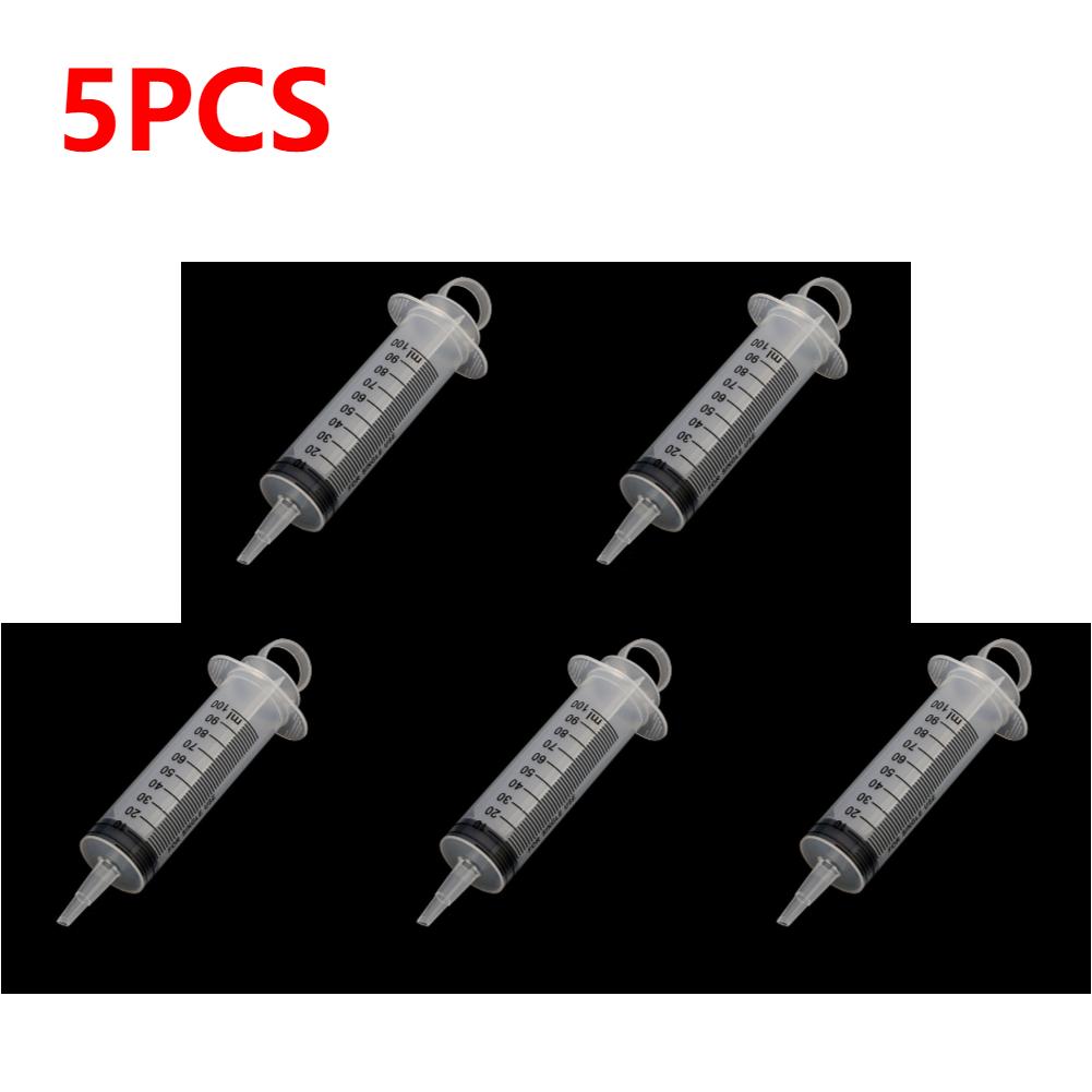 2-150ml Syringe Large Capacity With 100cm Hose Pump Measuring Washable Injector For Industrial Pet Food Feeding Oil Glue Fluid