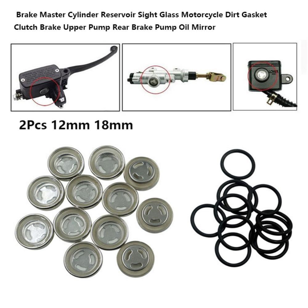 2Pcs 2 Sizes Brake Master Cylinder Reservoir Sight Glass Oil Mirror  Electric Scooter Accessories