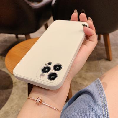 Vhodné pro iPhone15 Pouzdro na telefon z tekutého silikonu 14 Rovný okraj Apple 13ProMax Plný kryt 12 Ochranné pouzdro s přesným otvorem