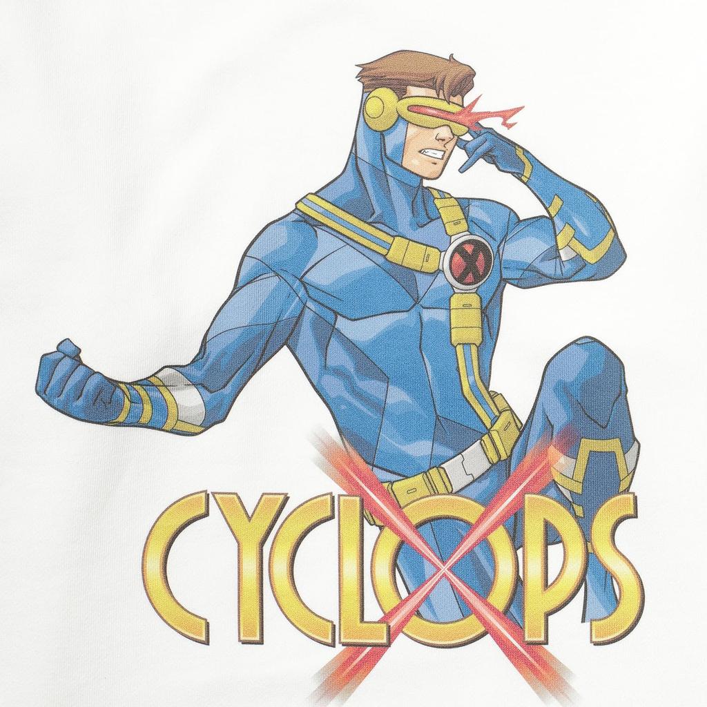Small Planet Marvel Sweatshirt, Marvel Pop Color Series, X-Men Cyclops Logo, Size XL
