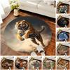 1 Stück Tiger-Thema Rund bedruckter Teppich - Heimdekoration Teppich für Wohnzimmer Schlafzimmer Bodenbelag Computerstuhl Bereichsteppich