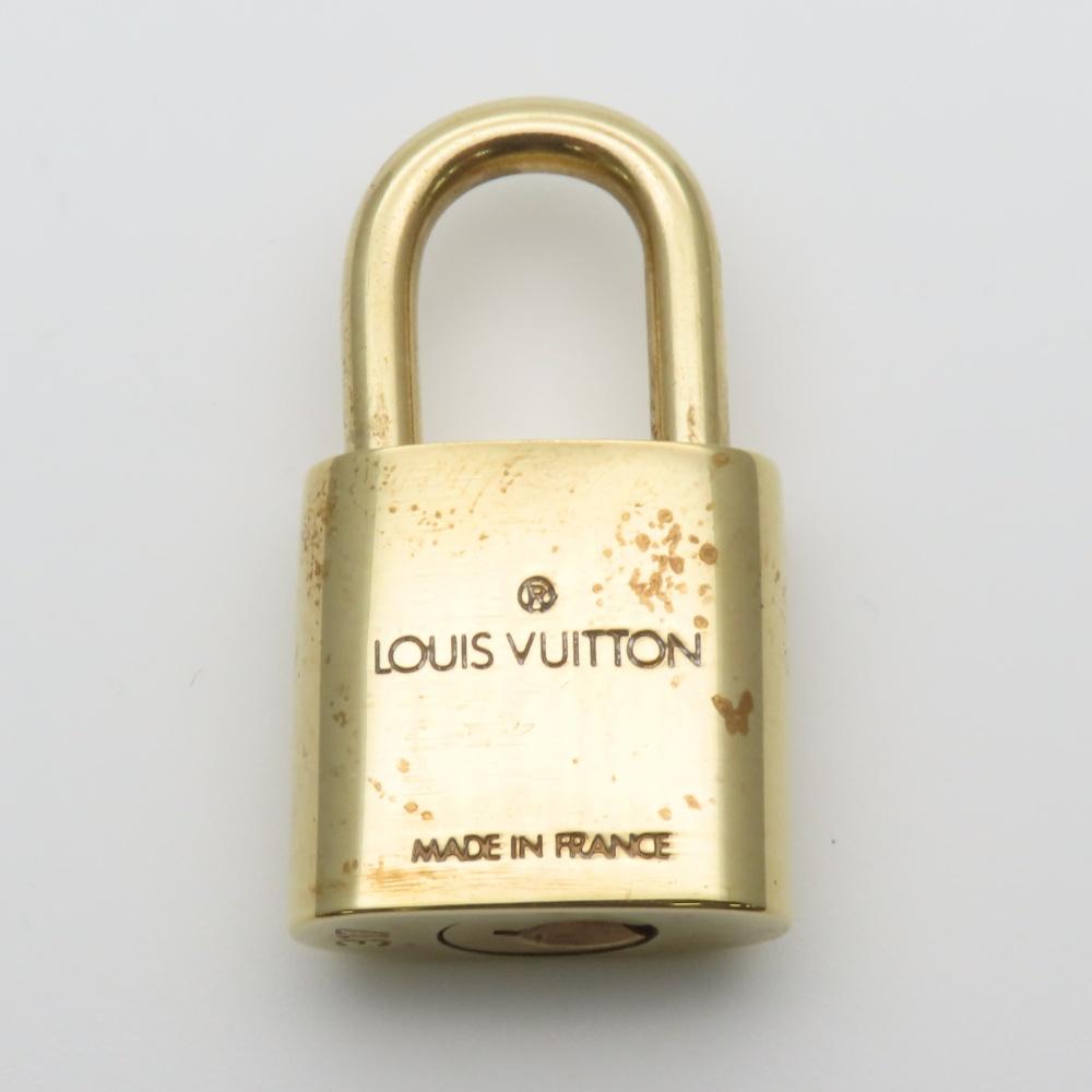Used LOUIS VUITTON Cadena Key set No.317 metal gold padlock