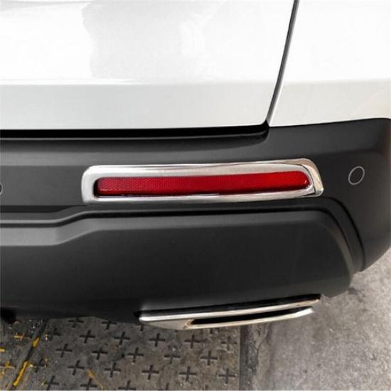 Chrome 2PCS Rear Fog Lamp Bumper Light Cover Trim For Honda CR-V CRV 2023 2024