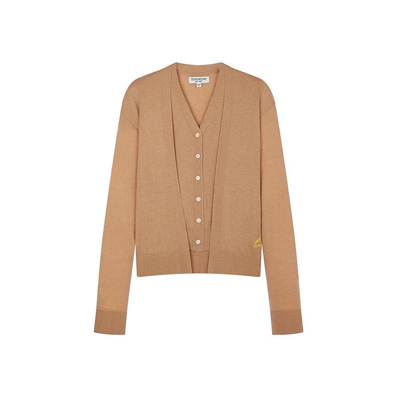 Teenie Weenie Women's 2025 Spring Layered Knit Cardigan