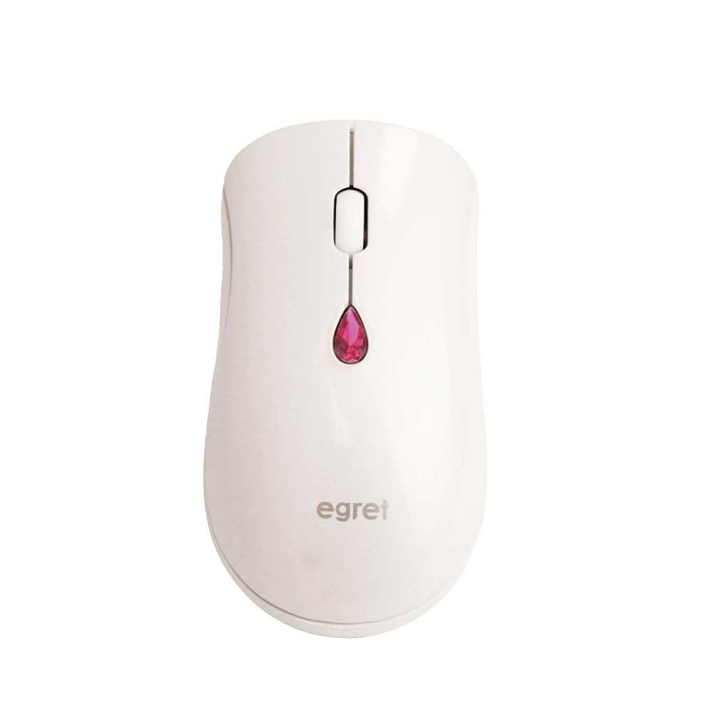 EGRET SweetiE Wireless Mouse with Artificial Gemstone 12 Bluetooth DPI Cubic Adult Gift for School Entrance Promotion EGRET Buttons, Colors,