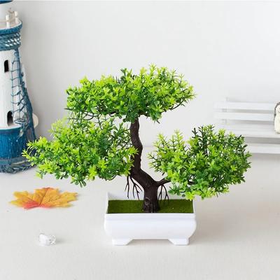 Künstliche Pflanzen aus Kunststoff, Bonsai, kleiner Baum, Topf, gefälschte Pflanze, Topf, Blume, Garten, Arrangement, Ornamente, Zimmer, Heim, Tischdekoration