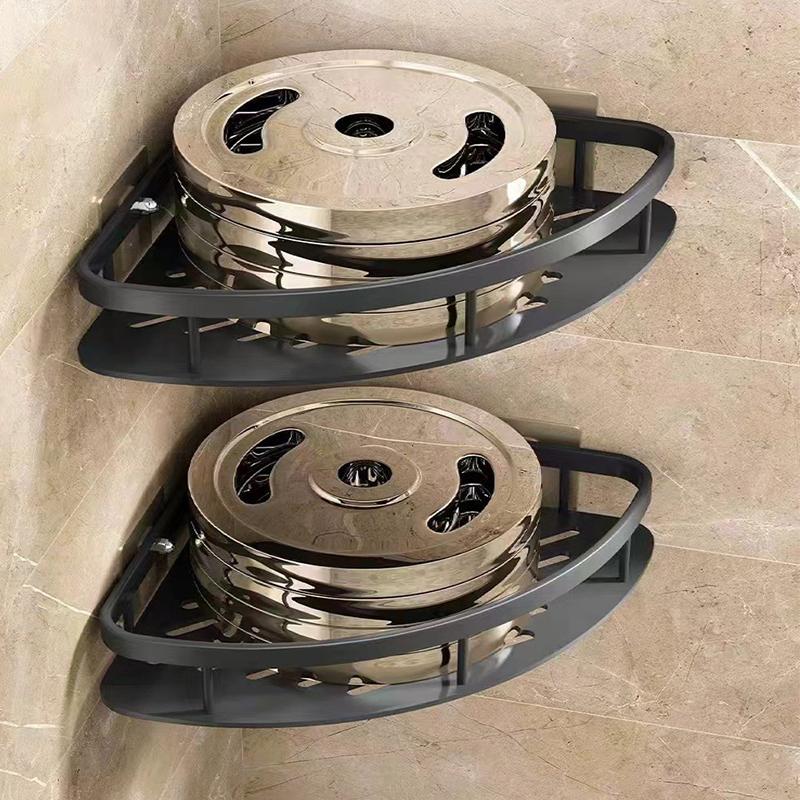 Raft pentru baie, 1-3 bucăți, fără cuie, spațiu cu trepied, orificiu din aluminiu, fără colț, trepied cu aspirație, raft de depozitare