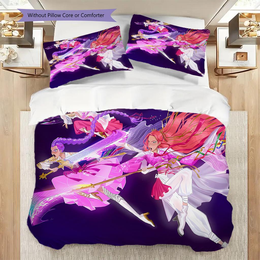 K-Pop Devil Hunter Series bedding, duvet cover, pillowcase, home decoration, birthday gift (1 * duvet cover+2 * pillowcase, coreless)