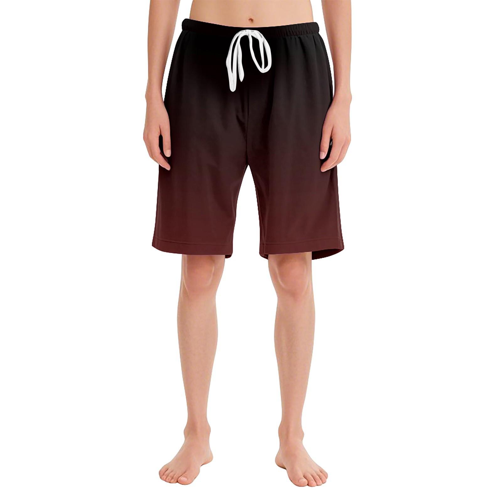 

Женские пижамные шорты с поясом для сна XL винный