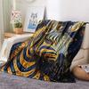 Zebra Print Flannel Blanket, High quality Comfortable for All Seasons, Home Decor, Warmth and Comfort, Perfect for Christmas Gifts