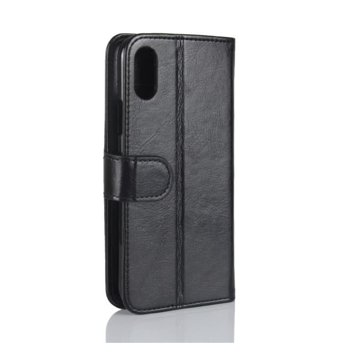 Case - Premium - iPhone X / XS - PU Leather - Shockproof - Stand Function - Black