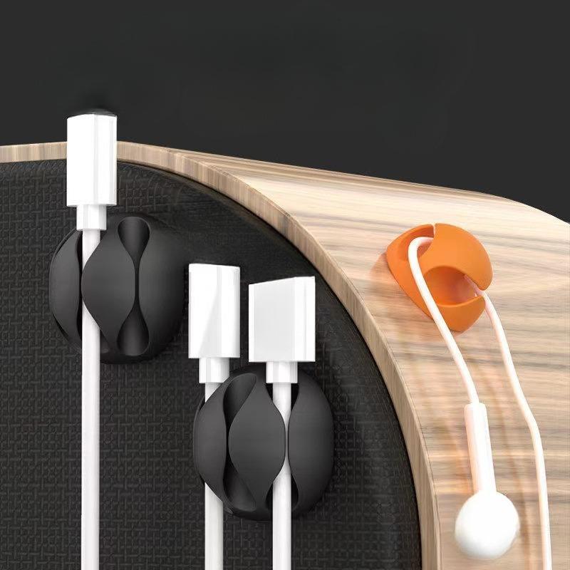 1/6PCS Desktop simple wire winder wire organizer USB cable fixer mouse clamp sorter