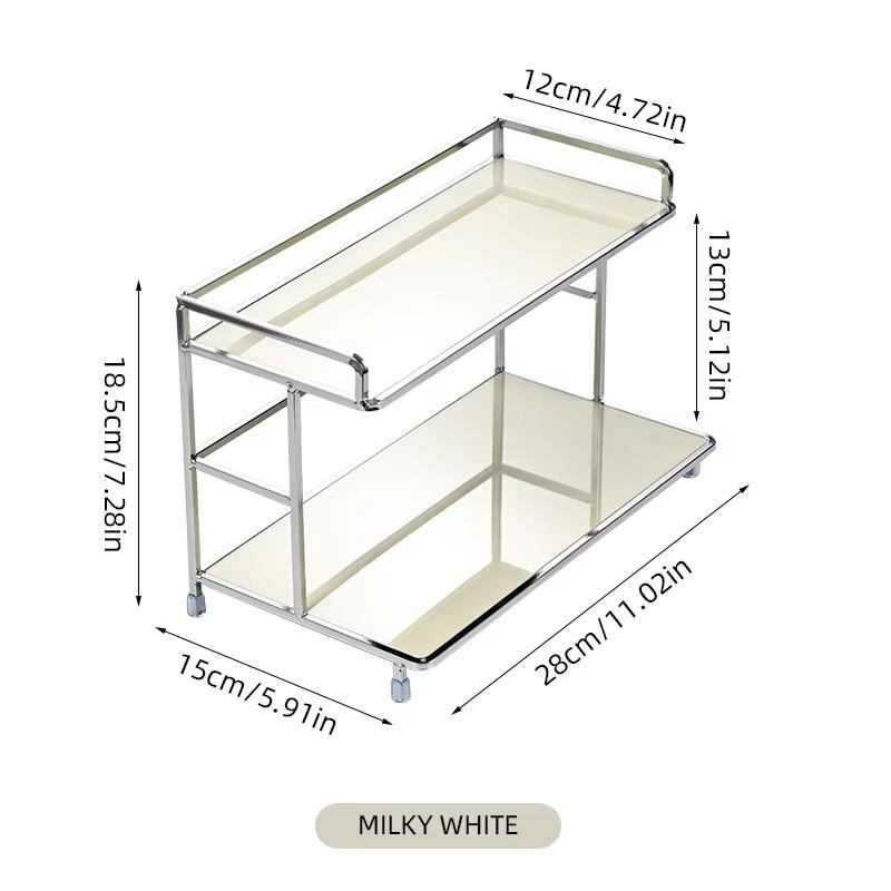 

Metal Desktop Layered Storage Rack, Double-Layer Desk Storage Rack, Water Cup and Coffee Cup Storage Rack, Bathroom Cosmetics St 2-tier