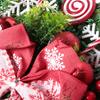 A96I-Christmas Candy Cane Wreath For Front Door Christmas Stairway Decorations Christmas Wreath For Indoor Decor 12X24 Inch