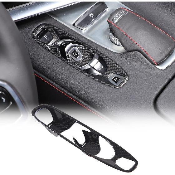 

Real Carbon Fiber Console Gear Shift Button Panel Trim Cover Compatible with Chevrolet Corvette C8 2020-2026, Interior Shifter Panel P D Auto M чёрный