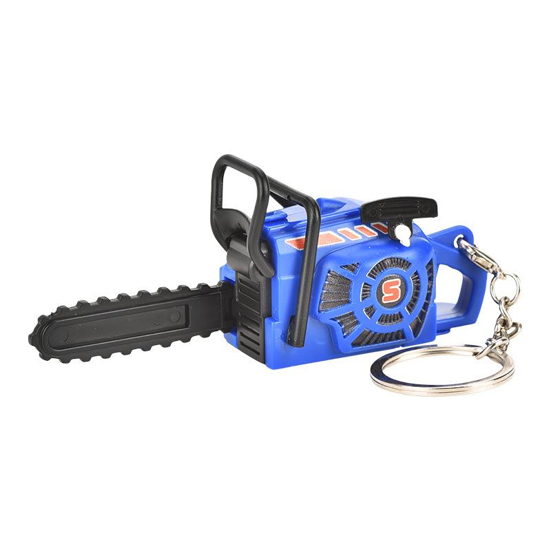 [TG835]1Pcs Bag Decoration Cartoon Rope Pulling Chainsaw Shape Pendant Keychain Charm Model Forest Fire Fighting Souvenirs Gifts