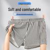 European & American Men's Striped Breathable Boxer Briefs - Plus Size, Casual Four-Corner Underwear