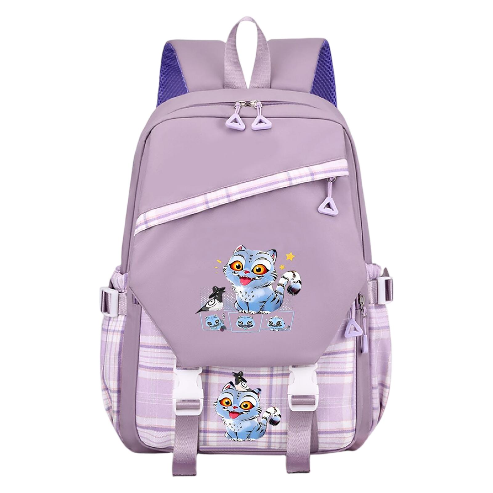 

Printed And Embossed Multi- Schoolbag For Junior And Senior High School Students, Cute And Lightweight Backpack For Girls. One Size