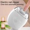 Electric Nail Clipper Kids Adults Seniors Automatic Nail Trimmer with LED Light 3 Speed Baby Manicure Grinding File Fingernail Cutter Polisher