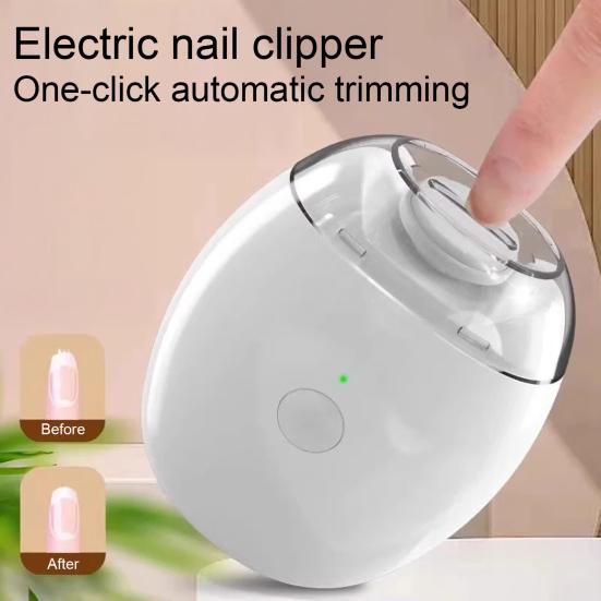 Elektryczny Obcinacz do Paznokci Dzieci Dorośli Seniorzy Automatyczny Trymer do Paznokci ze Światłem LED 3 Prędkości Dziecięcy Pilnik do Manicure Obcinacz do Paznokci Rąk Polerka