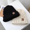 Warm Pullover Hat Thickened Plush Beanie Soft Knitted Cap  Female/Girls