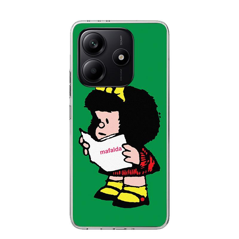 Cartoon Cute Mafalda Phone Case For Xiaomi Redmi Note 13 14 15 Pro Plus 12S 12 14S 11S 11E 10 10S 11 11T 5G 4G Cover Coque Redmi