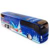 Christmas Edition 1:50 Sound & Light Pull-back Blue Alloy Bus Model Toy