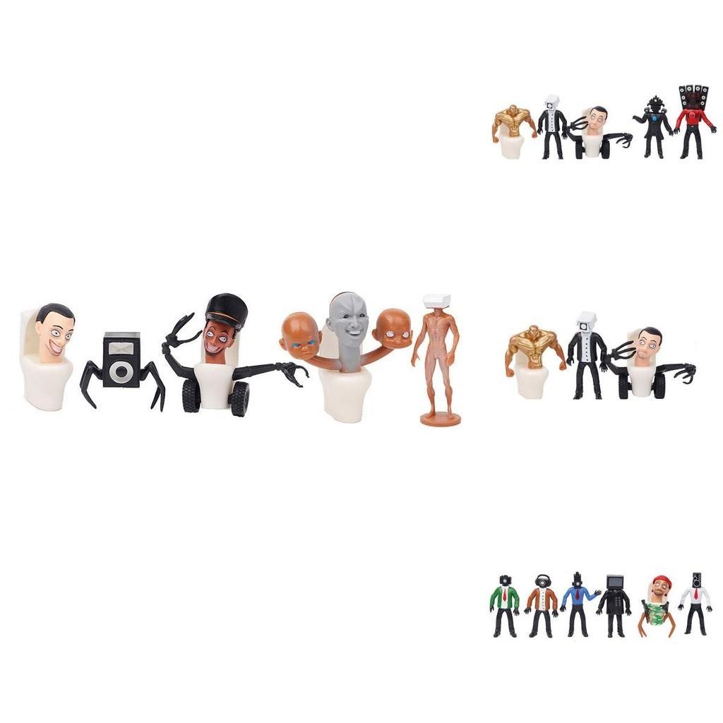 Set di Figure in PVC Skibidi Toilet Man 16 Pezzi Altezza 6-10cm