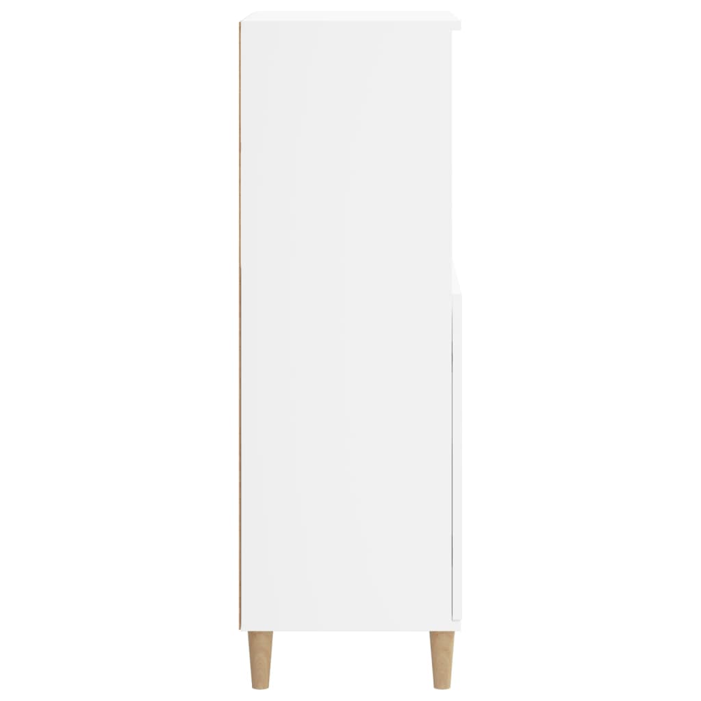 Highboard White 60x36x110 Cm Wood Based Panel