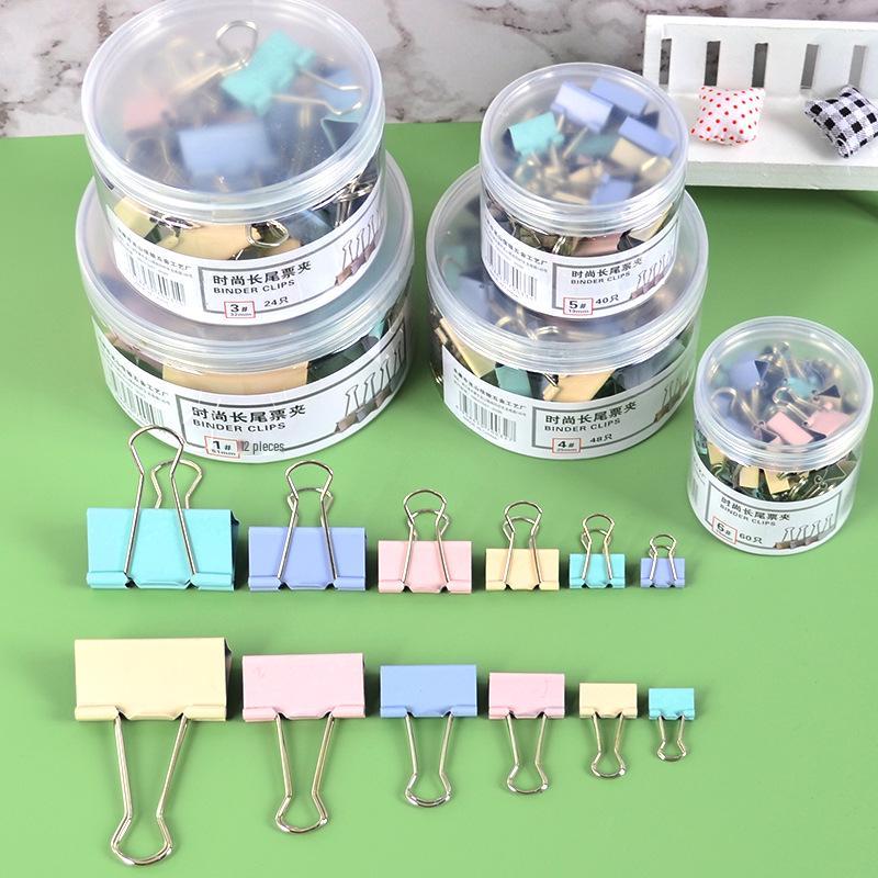 Morandi Color Bulldog Office Clips & Sticky Notes Set 19mm Morandi Color [40 pieces/bucket]