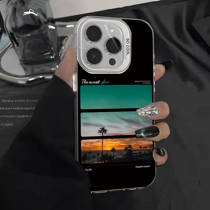 Urban Sunrise Poster Phone Case For iPhone 16 15 14 13 12 11 Pro Max X XS XR 7 8 16 Plus SE2 Shockproof Silicone Soft TPU Cover