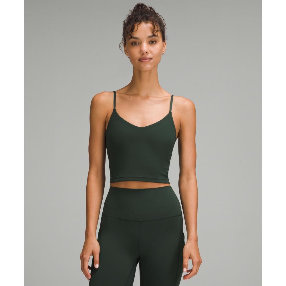 

Lululemon Выровняйте укороченный топ-топ CAmi с легкой поддержкой AB Cup legAcy Green 2