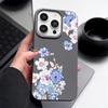 Flower Patterned Phone Case For iPhone 17 Air 16 15 14 Pro Max 13 12 Pro 11 17 16e Shockproof Soft Silicone Leather Texture Cover