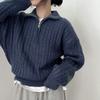 Floressence Cable Knit Half Open Zip Up 2 Types