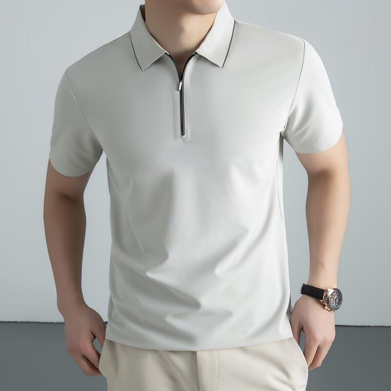 

Firstview Men s Summer Minimalist Contrast Short Sleeve Polo Shirt 4XL