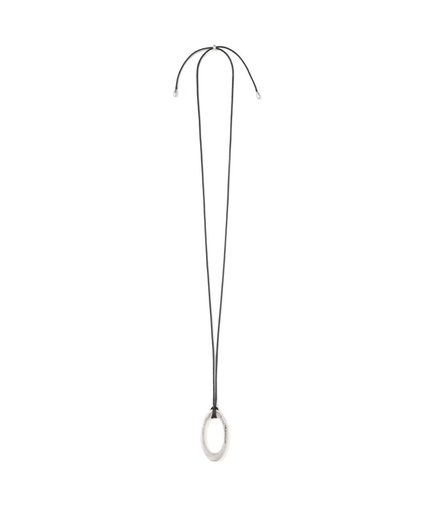Millo Women Contour Circle Necklace [Silver]