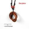 Longhu Mountain Lightning-Struck Jujube Wood Yin Yang Qiankun Pendant Necklace