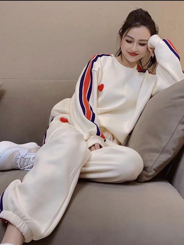 Women's Plus Size Casual Sports Set: 2025 Autumn/Winter Fashionable Loose Two-Piece for Commuting