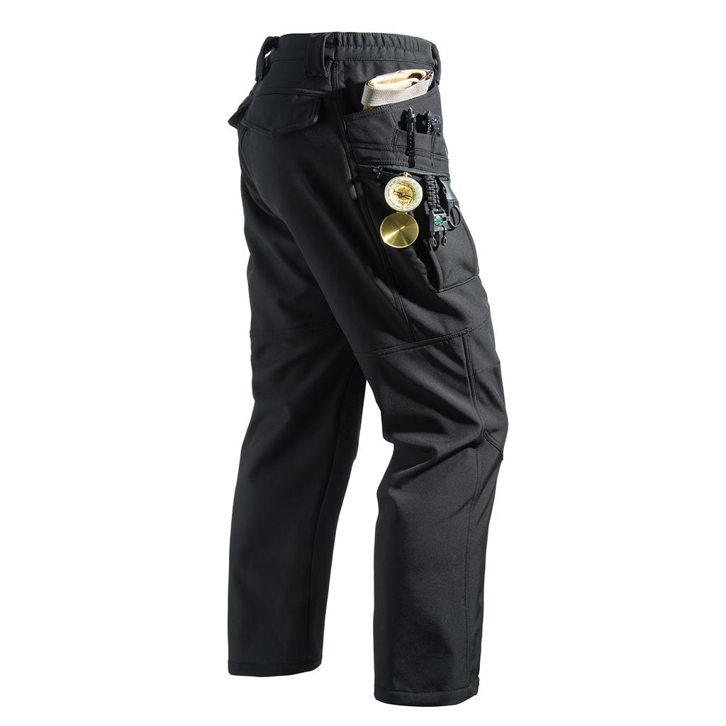 Herren Arbeitshose Outdoor Arbeit Angeln Camping Wasserdicht Verschleißfest Mehrfach-Taschen Arbeitshose (Gürtel nicht enthalten)