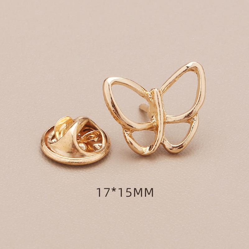 High-End No-Sew Clover Bow Brooch for Shirt Collars