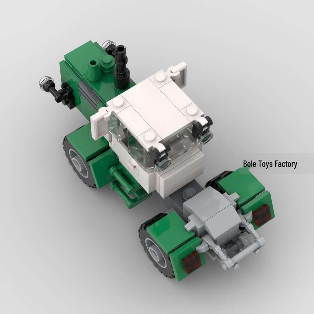 MOC Bricks Compatible Green Tractor Building Set - Creative Toy Blocks