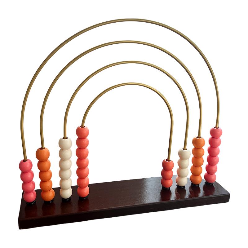 Montessori Pädagogisches Spielzeug Set Bogenbrücke Regenbogen Bausteine Zählwerk für Kinder Zählwerkzeuge Stapelspiel