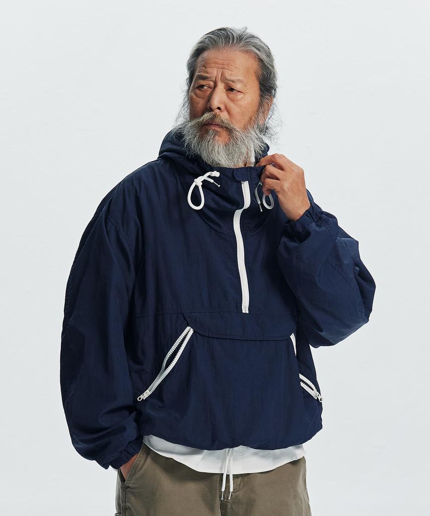 Frizmworks Mondrian Light Anorak Parka _ Navy