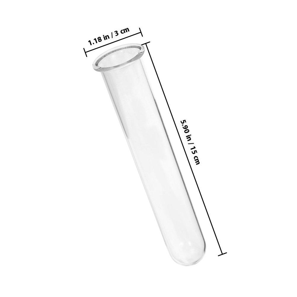

6pcs Tubes Hydroponic Plant Propagation Glass Vase Plant Pot Clear Glass Test Tube Hanging Flower Holder Home Office Decor
