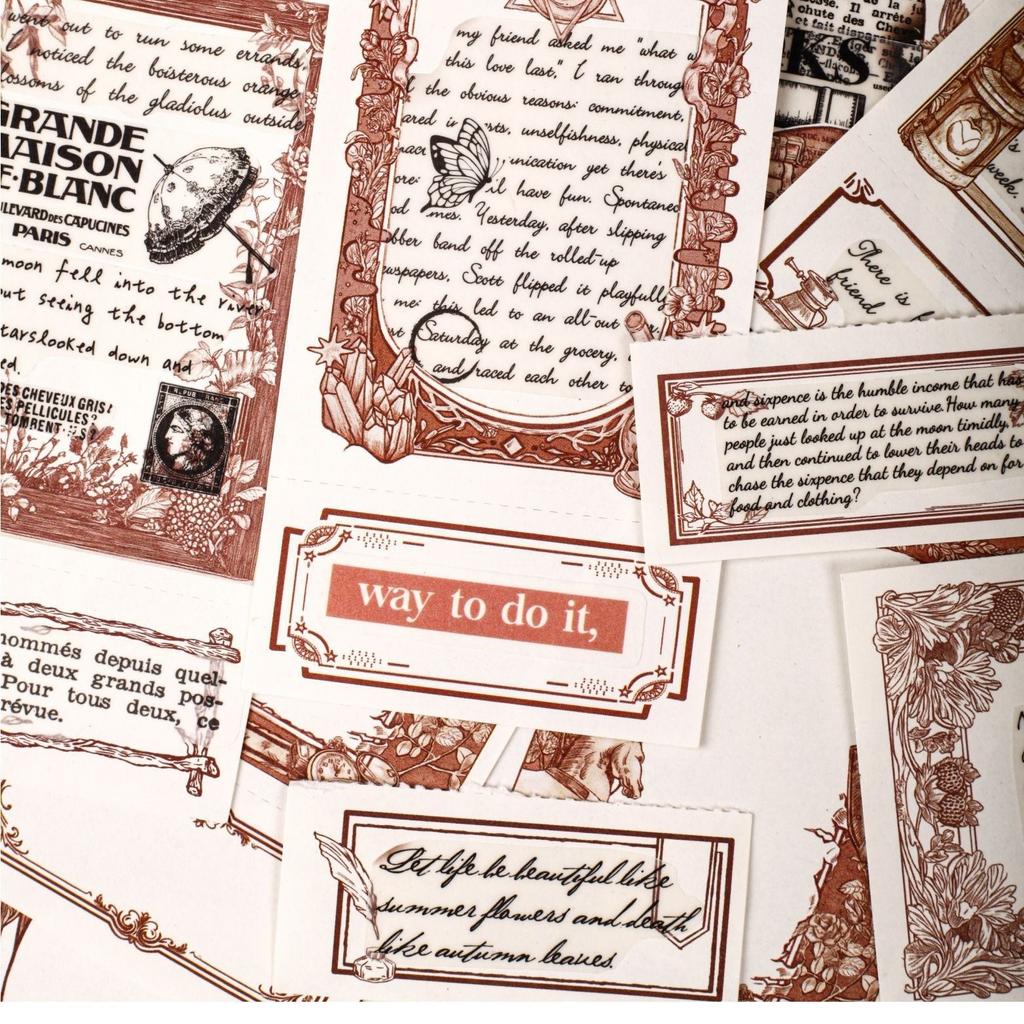 40 Pages Series Retro Story Notes European Retro Theme Notebook DIY Decorative Base Card Paper