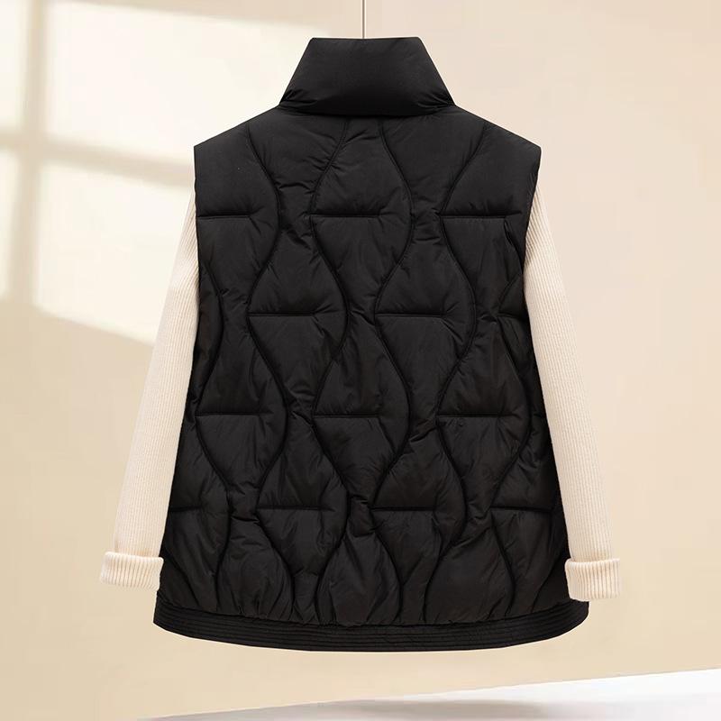 Stand-up collar fashion vest women's autumn and winter short vest outside horse vest new small coat