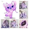Disney Stitch Lavender Angel Shoulder Bag Plush Large Capacity Cute