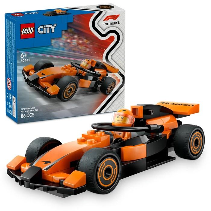 LEGO City F1 McLaren Race Car and Driver 60442 (Multicolor)