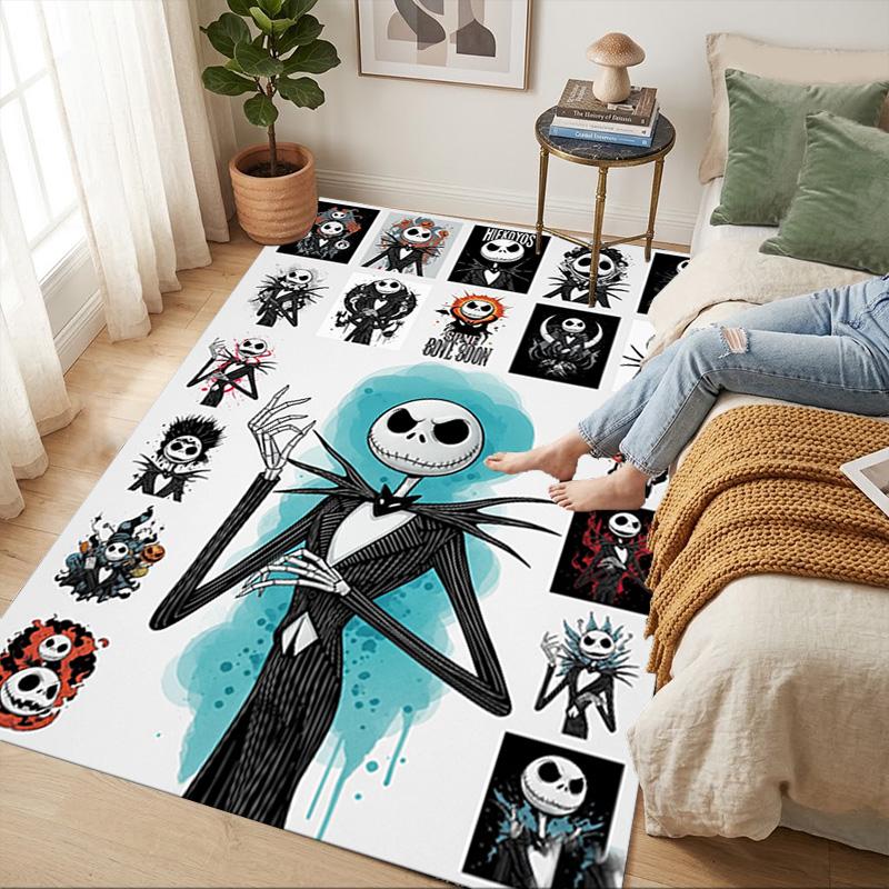 Nightmare Before Christmas Living Room Non-Slip Area Rug Soft Carpet for Bedroom Game Playroom Sofa Office Home Decor Doormat Christmas Gift C9211513