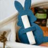 6 Pcs Easter Bunny Money Holder Thick Soft Felt Adorable Bunny Shaped Cash Clip Festival Decoration Dark Blue